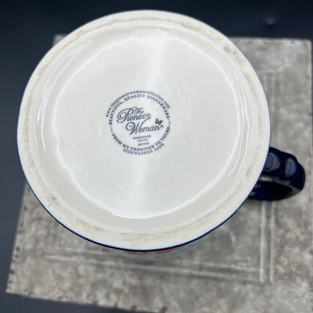 The Pioneer Woman Stoneware 4 Cup 1 Quart Measuring 118193 Celia Blue Floral